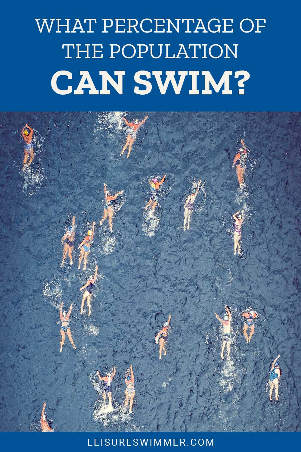 Aerial photo of many people swimming - What Percentage Of The Population Can Swim?