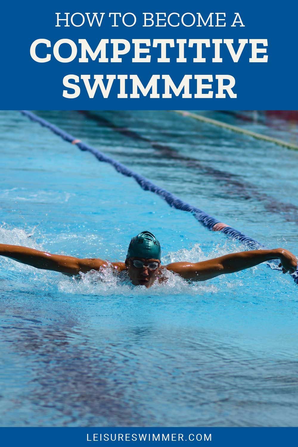 Man swimming with hands wide open - Becoming A Competitive Swimmer.