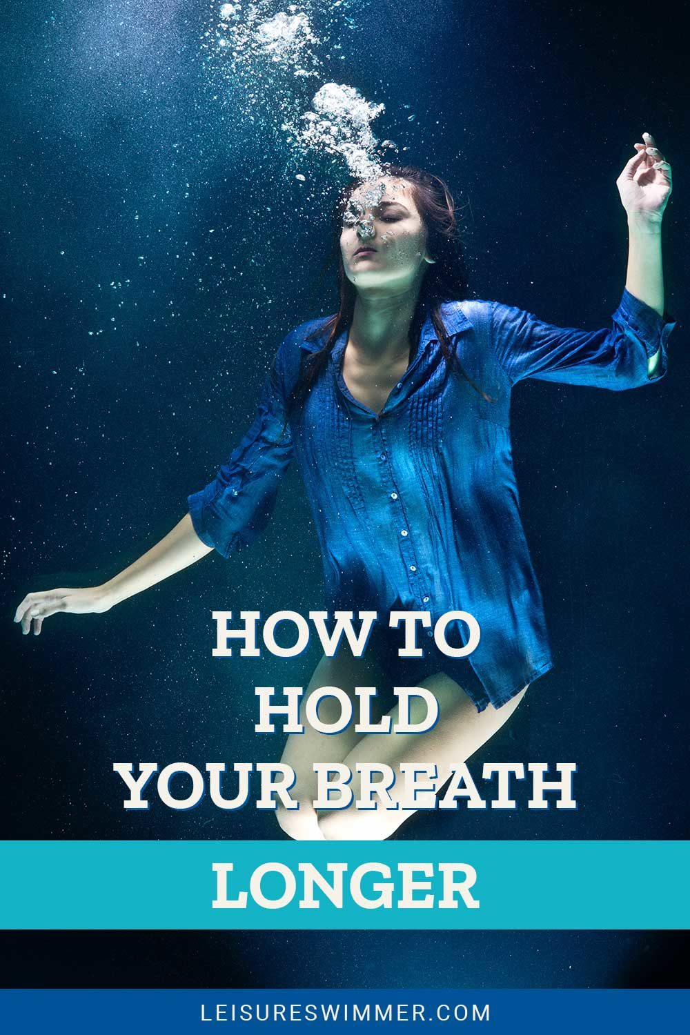 Girl under water while bubble coming out of her mouth - Hold Your Breath Longer.