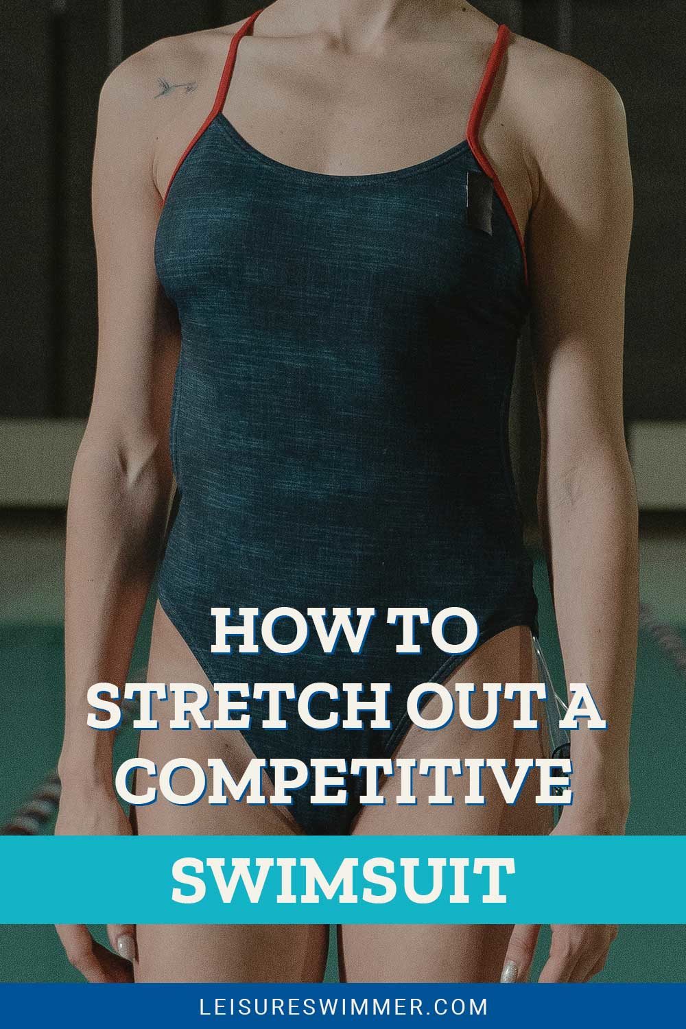 A black swimsuit on a woman's body - Stretch Out A Competitive Swimsuit.